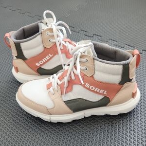 Sorel Women's White and Pink High-Top Sneakers/Boots